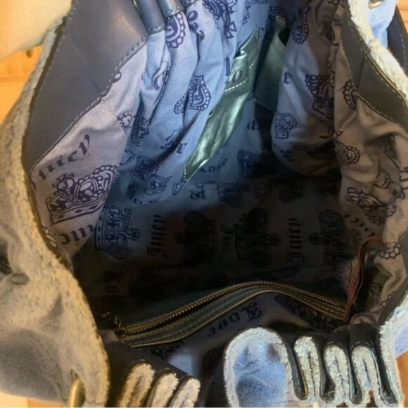 Juicy Couture Blue Terry Cloth Purse - Picture 5 of 13